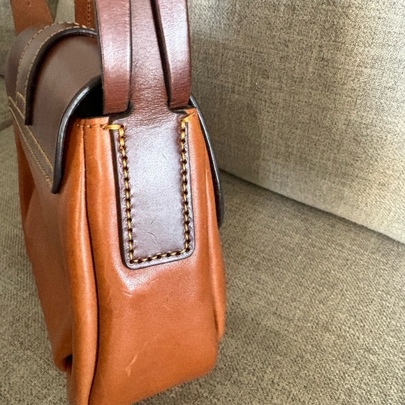 Dooney & Bourke Brown and Tan Leather Crossbody Bag - Picture 5 of 10